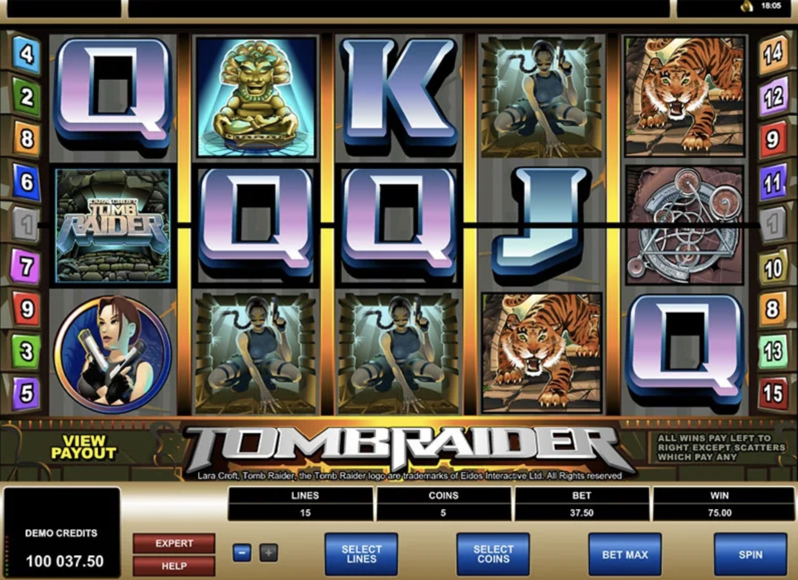 Игровой автомат «Tomb Raider 2» на официальном сайте казино Плей Фортуна